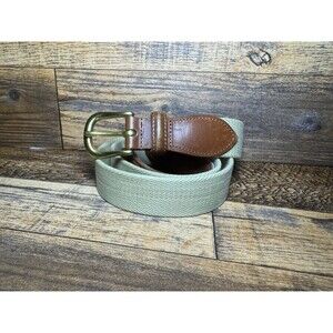 Vintage Coach Canvas & Leather Belt Tan with Brass Buckle Size 42 / 105 cm